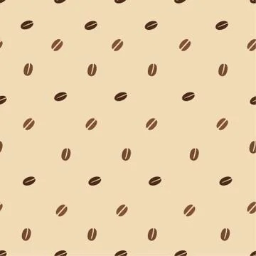 Coffee beans seamless patterns Stock Illustration