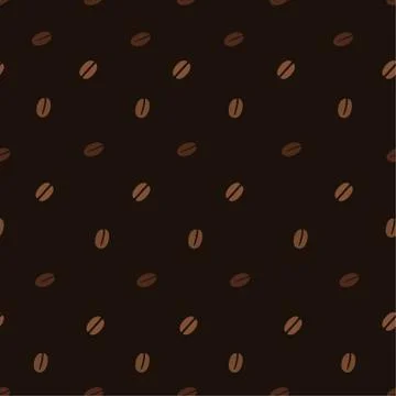 Coffee beans seamless patterns Stock Illustration