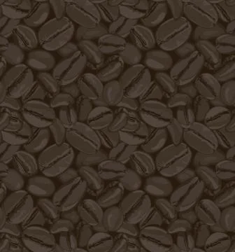 Coffee Beans Seamless Patterns Stock Illustration