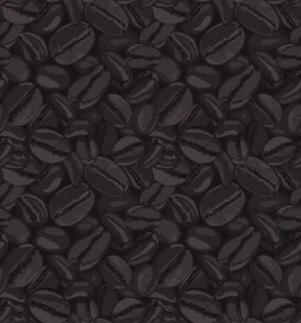 Coffee Beans Seamless Patterns Stock Illustration
