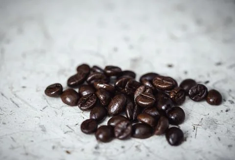 Coffee beans, selective focus Stock Photos