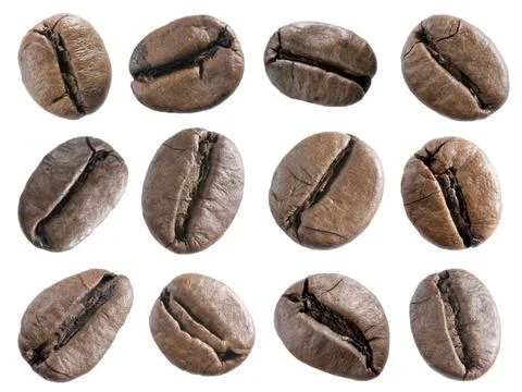 Coffee beans set. Coffee beans set on white background (isolated). Copyrig... Stock-Fotos