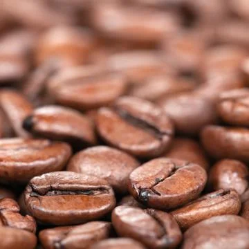 Coffee beans with shallow depth of field Stock Photos