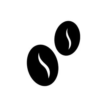 Coffee beans simple flat style vector icon Illustrazione stock