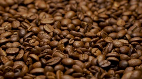 Coffee Beans Slow Motion 4K. Vídeos de archivo 128316352