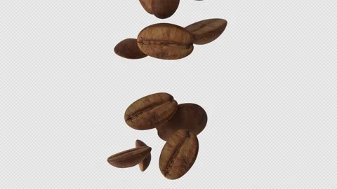 Coffee Beans Slow Motion Falling 4k Stock Footage 227296675