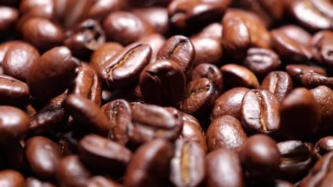 Coffee beans slow motion falling 库存影片 278998426