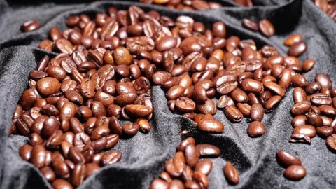Coffee beans slow motion falling 库存影片 278998461