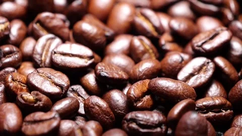 Coffee beans slow motion falling 库存影片 278998567