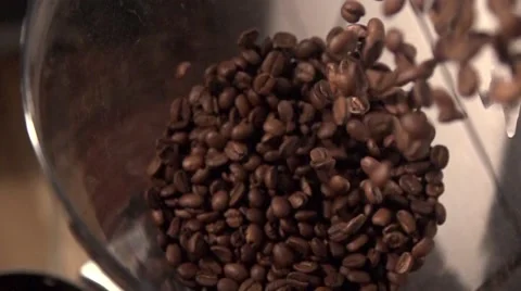 Coffee beans in slow motion Stock Footage 58991182