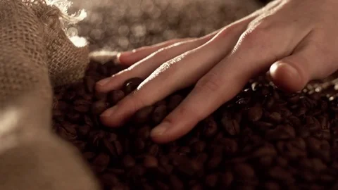 Coffee beans in slow motion Stock Footage 76050728
