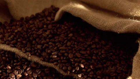 Coffee beans in slow motion Stock Footage 76051220
