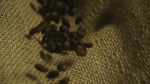 Coffee beans in slow motion Stock Footage 76201120