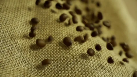 Coffee beans in slow motion Stock Footage 76249025
