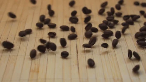 Coffee beans in slow motion Stock Footage 126835548