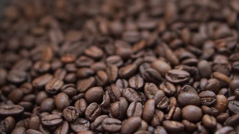 Coffee beans in slow motion Stock Footage 126835557