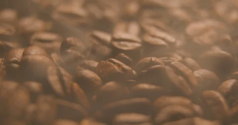 Coffee beans slow motion indoor Stock-Footage 121646741