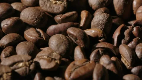 Coffee Beans, Slow Motion Video Coffee Bean Display Stock Footage 273428691