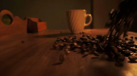 Coffee Beans Spilling 00031D Stock-Footage 27779837