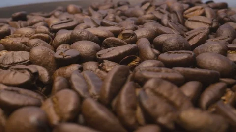 Coffee beans spin Stock Footage 117398246