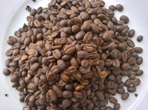 Coffee Beans Stack Foto stock