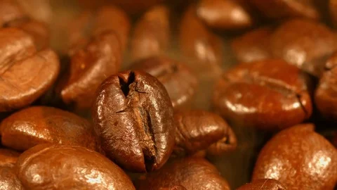Coffee beans with steam Stock Footage 69913073
