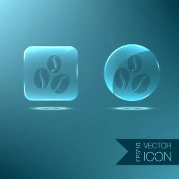 Coffee beans symbol. Stock Illustration