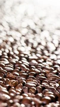 Coffee beans on the table background blurred abstract blurred Stock Photos