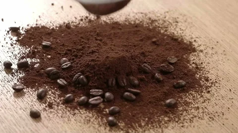 Coffee Beans on the Table Stock Footage 62395135