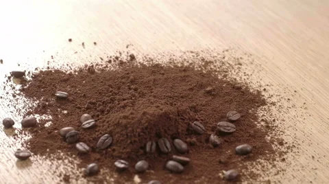 Coffee Beans on the Table Stock-Footage 62395322