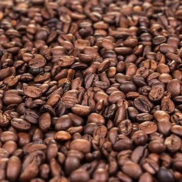 Coffee beans on the table Stock Photos