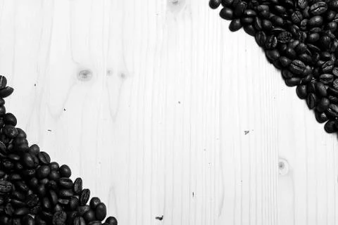 Coffee beans on the table Stock Photos