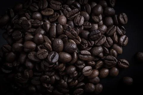 Coffee beans on the table Stock Photos