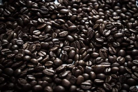 Coffee beans on the table Stock Photos
