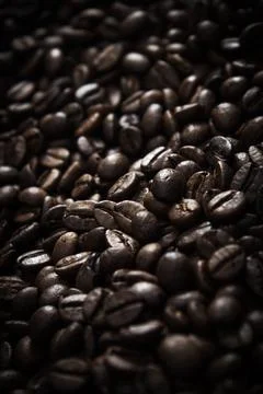 Coffee beans on the table Stock Photos