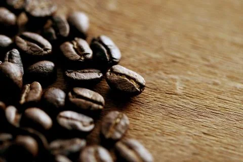 Coffee beans texture background close up 스톡 사진