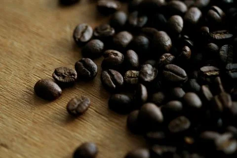 Coffee beans texture background close up Foto stock
