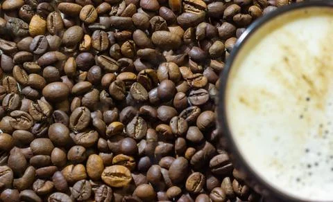 Coffee beans texture, coffee beans background, coffee background Stock Photos