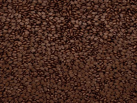 Coffee beans texture or background Illustrazione stock