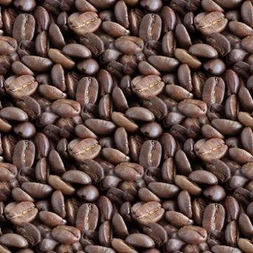 Coffee beans tilling texture Stock Photos