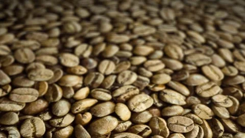Coffee Beans Top View Fly through Animation | Perfect for Coffee Cafe Projects Video stock 293560902