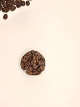 Coffee beans top view Stock Photos