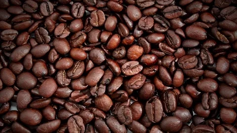 Coffee Beans Top View Zoom in Animation | Perfect for Coffee and Cafe Projects Stock Footage 291531542