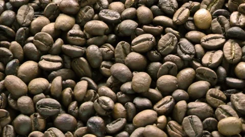 Coffee beans tracking Stock Footage 8777602