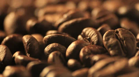 Coffee beans tracking shot studio Stock Footage 24782429
