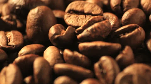 Coffee beans tracking shot studio Stock Footage 24782496