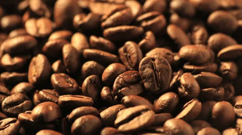 Coffee beans tracking shot studio Stock Footage 24782501