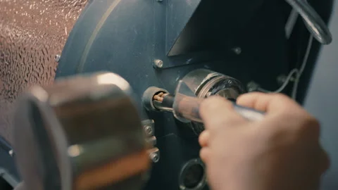 Coffee Beans traditional Roasting machine Stock Footage 270975012