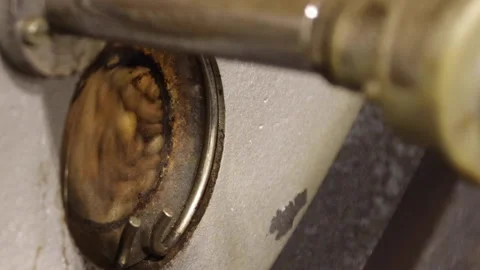 Coffee Beans Tumbling Inside Machine At Manufacturing Plant Close Up Video stock 143757636