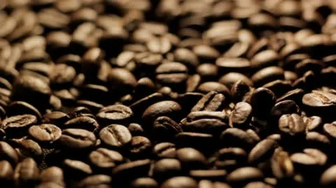 Coffee beans turning close up Stock Footage 10793759